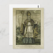 Saint Patrick Postkarte (Vorne/Hinten)