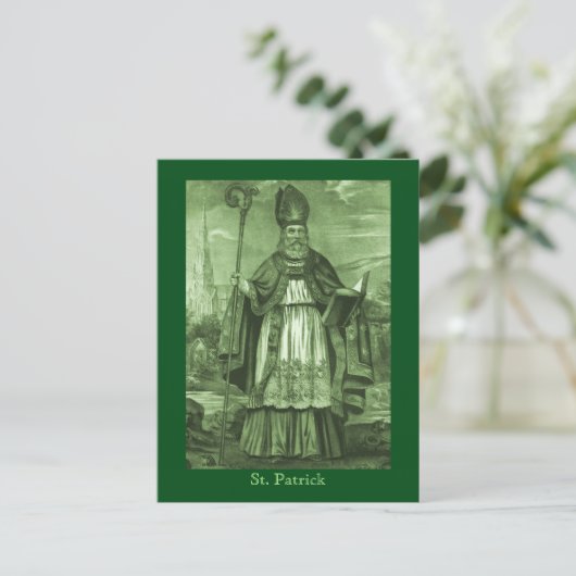 Saint Patrick Postkarte (Stehend Vorderseite)