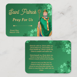 Saint Patrick Prayer Card – Breastplate Prayer Platzkarte