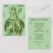 Saint Patrick Prayer Card – Catholic Devotional Platzkarte (Vorne/Hinten)
