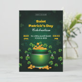 Saint Patrick’s Day Celebration Party Invitation Einladung (Stehend Vorderseite)