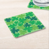 Saint Patrick’s Day Shamrock Clovers Paper Coaster Rechteckiger Pappuntersetzer (angewinkelt)