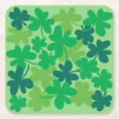 Saint Patrick’s Day Shamrock Clovers Paper Coaster Rechteckiger Pappuntersetzer (Vorderseite)