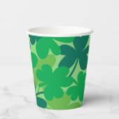 Saint Patrick’s Day Shamrock Green Paper cups Pappbecher (Rückseite)