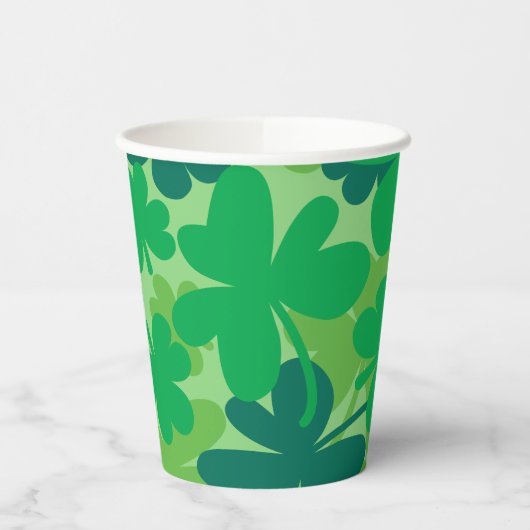 Saint Patrick’s Day Shamrock Green Paper cups Pappbecher (Links)