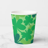 Saint Patrick’s Day Shamrock Green Paper cups Pappbecher (Vorderseite)