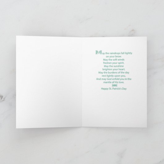 Saint Patrick Segings, Religious Green Karte (Innenseite)