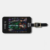 Saint Patrick Stains Glass Personalisiert Gepäckanhänger (Vorderseite horizontal)