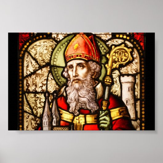 Saint Patrick Vintag gestettetes Glasbild Poster (Vorne)