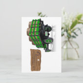 Saint Patrick Vintager Cartoon Weihnachtsfeuerwage (Stehend Vorderseite)