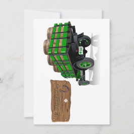 Saint Patrick Vintager Cartoon Weihnachtsfeuerwage