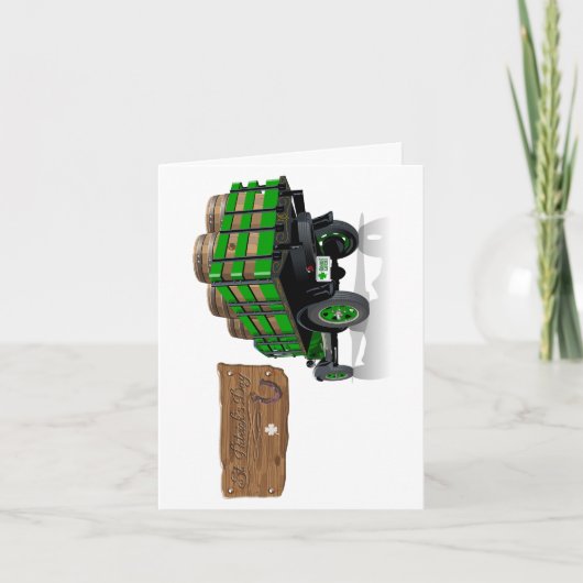 Saint Patrick Vintager Cartoon Weihnachtsfeuerwage (Vorderseite)