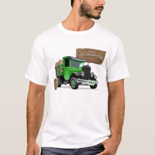 Saint Patrick Vintager Cartoon Weihnachtsfeuerwage T-Shirt