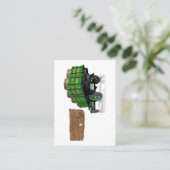 Saint Patrick Vintager Cartoon Weihnachtsfeuerwage Visitenkarte (Stehend Vorderseite)