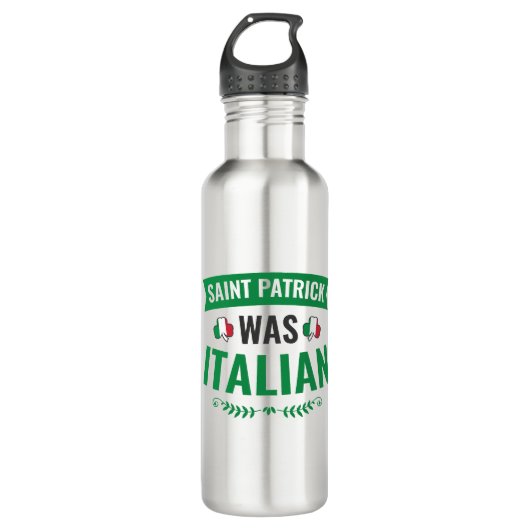 Saint Patrick war der italienische St Patricks Day Edelstahlflasche (Vorderseite)