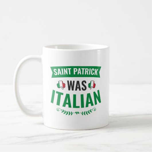 Saint Patrick war der italienische St Patricks Day Kaffeetasse (Links)