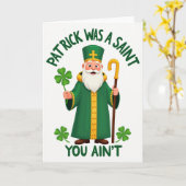 Saint Patrick Was A Saint Card Karte (Gelbe Blume)