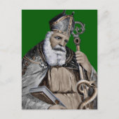 Saint Patrick's Bibel und Stab Postkarte (Vorderseite)