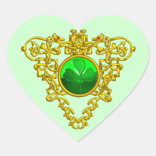 SAINT PATRICK'S CELTIC HERART Herz-Aufkleber