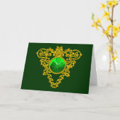 SAINT PATRICK'S CELTIC HERART KARTE (Gelbe Blume)