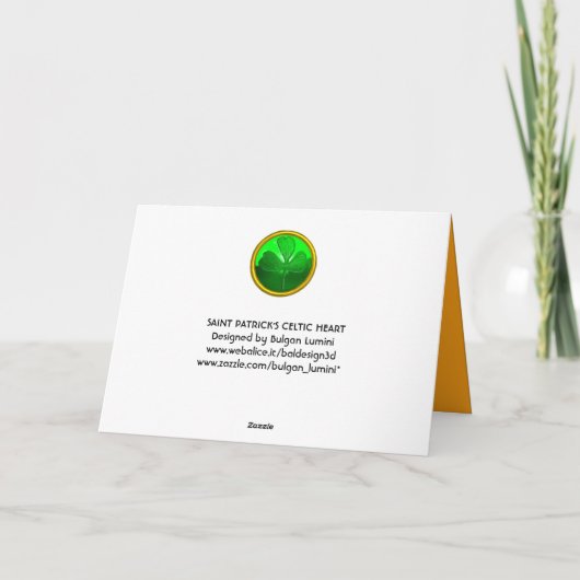 SAINT PATRICK'S CELTIC HERART KARTE (Rückseite)