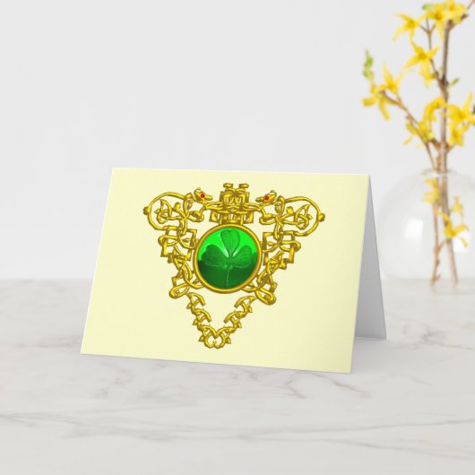 SAINT PATRICK'S CELTIC HERART KARTE (Gelbe Blume)