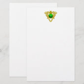 SAINT PATRICK'S CELTIC HERART, KLEEBLATT BRIEFPAPIER (Vorne/Hinten)