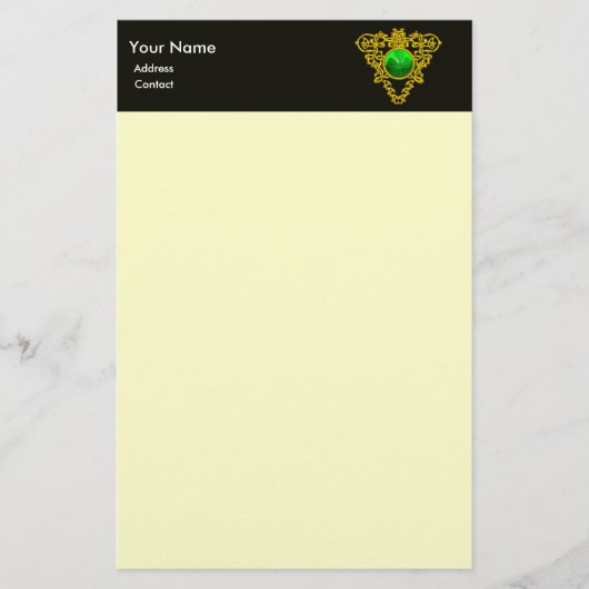 SAINT PATRICK'S CELTIC HERART, KLEEBLATT Cream Briefpapier (Vorderseite)