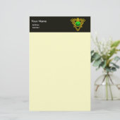 SAINT PATRICK'S CELTIC HERART, KLEEBLATT Cream Briefpapier (Stehend Vorderseite)