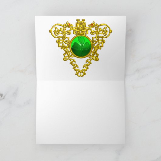 SAINT PATRICK'S CELTIC HERART, KLEEBLATT KARTE (Innenseite)