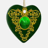 SAINT PATRICK'S CELTIC HERART-Kleeblatt Keramikornament (Rechts)