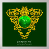 SAINT PATRICK'S CELTIC HERART, KLEEBLATT POSTER (Vorne)