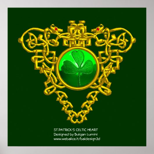 SAINT PATRICK'S CELTIC HERART, KLEEBLATT POSTER (Vorne)