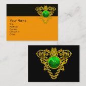 SAINT PATRICK'S CELTIC HERART, KLEEBLATT, Schwarz- Visitenkarte (Vorne/Hinten)