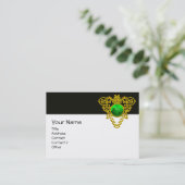 SAINT PATRICK'S CELTIC HERART, KLEEBLATT, Schwarz- Visitenkarte (Stehend Vorderseite)