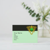 SAINT PATRICK'S CELTIC HERART, KLEEBLATT, Schwarz- Visitenkarte (Stehend Vorderseite)