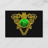 SAINT PATRICK'S CELTIC HERART, KLEEBLATT, Schwarz- Visitenkarte (Rückseite)