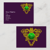 SAINT PATRICK'S CELTIC HERART, KLEEBLATT, Schwarz- Visitenkarte (Vorne/Hinten)