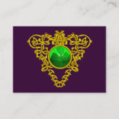 SAINT PATRICK'S CELTIC HERART, KLEEBLATT, Schwarz- Visitenkarte (Rückseite)