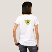 SAINT PATRICK'S CELTIC HERART MIT GRÜNEM KLEEBLATT T-Shirt (Schwarz voll)
