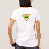 SAINT PATRICK'S CELTIC HERART MIT GRÜNEM KLEEBLATT T-Shirt (Rückseite)