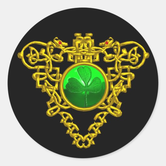 SAINT PATRICK'S CELTIC HERART RUNDER AUFKLEBER (Vorderseite)