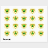 SAINT PATRICK'S CELTIC HERART RUNDER AUFKLEBER (Blatt)