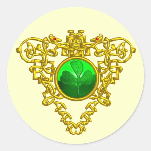 SAINT PATRICK'S CELTIC HERART RUNDER AUFKLEBER (Vorderseite)