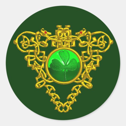 SAINT PATRICK'S CELTIC HERART RUNDER AUFKLEBER (Vorderseite)