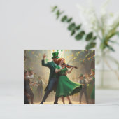 Saint Patrick's Dance Postkarte (Stehend Vorderseite)