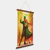 Saint Patrick's Dance Wandteppich Mit Holzrahmen (Gewinkelt)