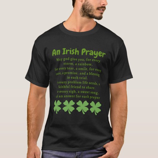 Saint Patrick's Day An Irish Prayer T-Shirt (Vorderseite)