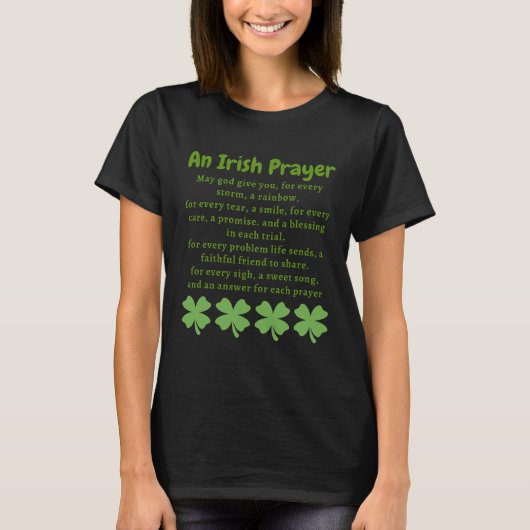 Saint Patrick's Day An Irish Prayer T-Shirt (Vorderseite)