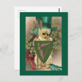 Saint Patrick's Day Cat Postkarte (Vorne/Hinten)